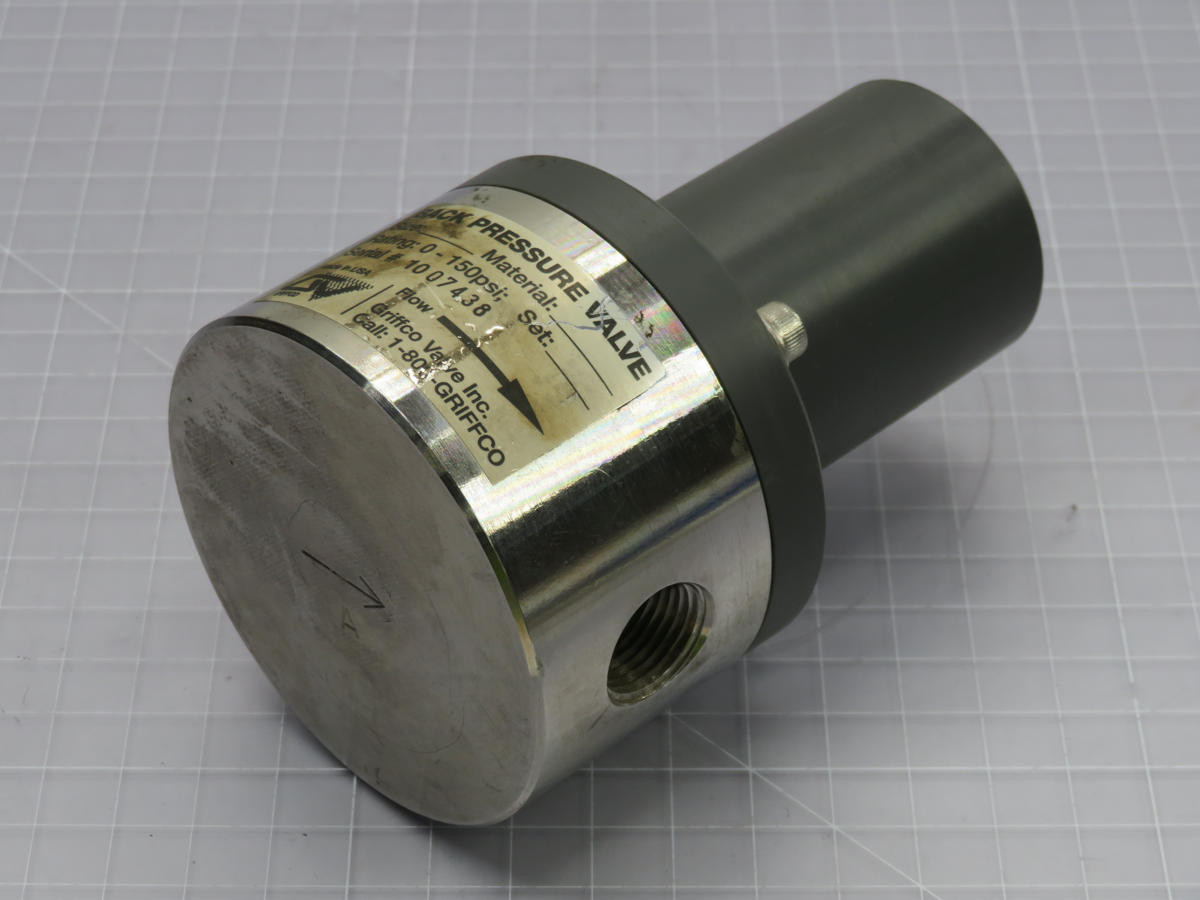 Griffco Valve Back Pressure Valve 1007438